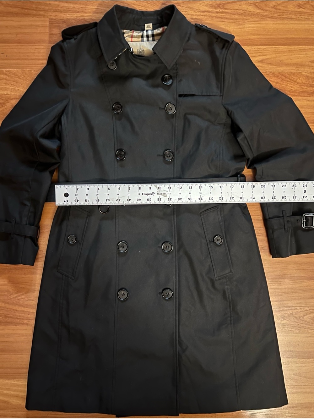 Burberry "Chelsea" Heritage Trench Coat VTG Check Lining&Slim Silhouette Sz 12UK - Picture 10 of 13